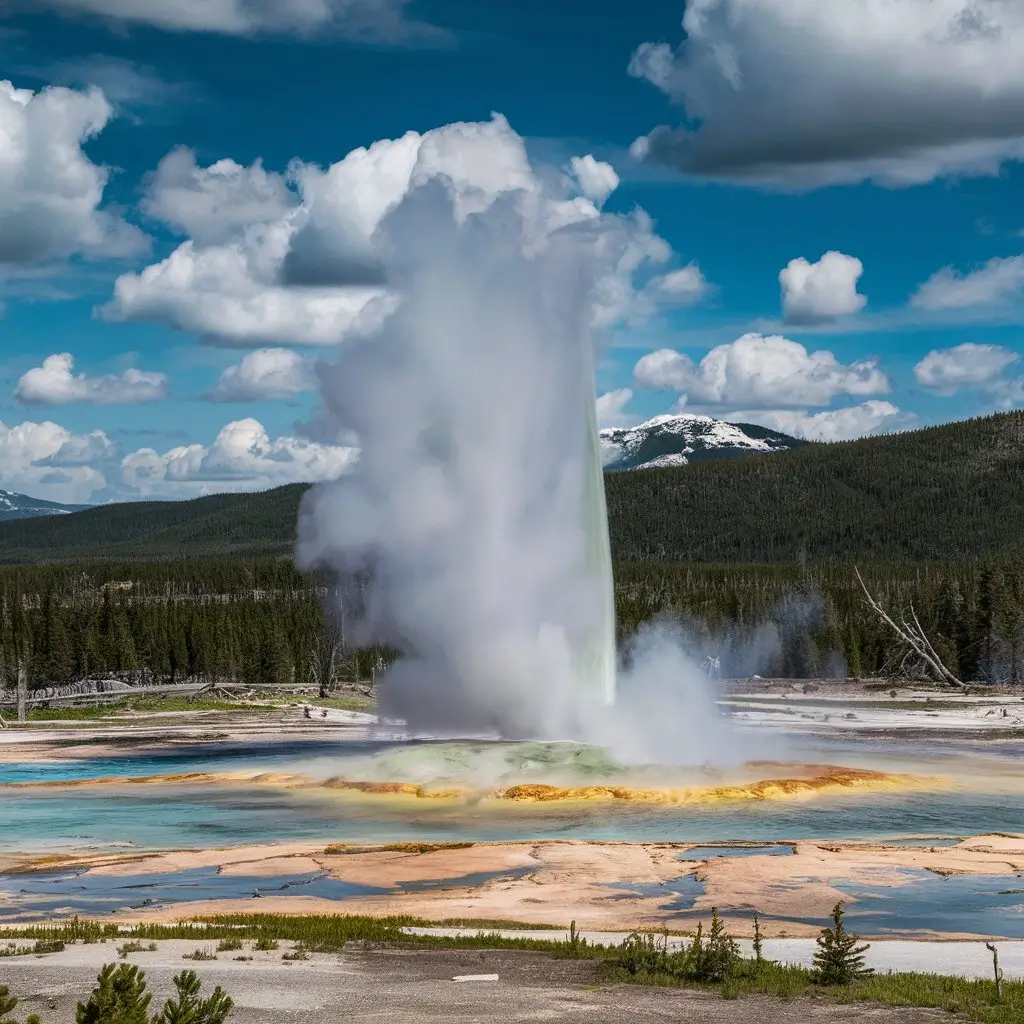 A new geyser eruption in Yellowstone emerges as a major surprise, triggering the fleeing of dozens of people.